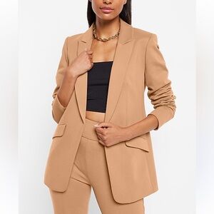 Columnist Open Front Tan Blazer- Size XS